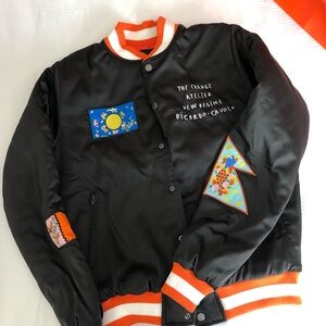 Atelier New Regime Black and Orange Bomber Jacket